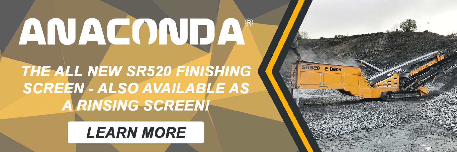 The all New SR520 Finishing Screen by Anaconda Equipment