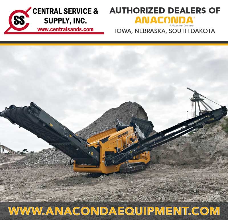 Central Service & Supply become new Anaconda Dealer for Iowa, Nebraska and South Dakota taking delivery of DF514 Scalping Screen